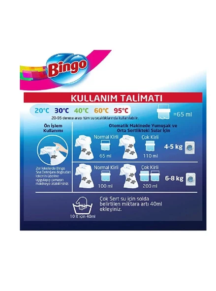 Bingo Sıvı Deterjan 2600 ml R&B Amber - Resim 2