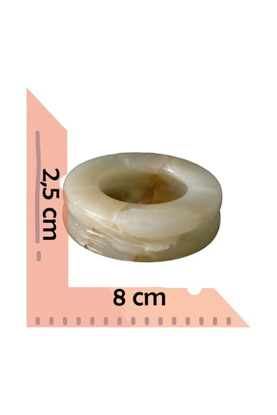 taru pasaj Doğal Oniks Taş Küllük - El Yapımı Dekoratif Küllük - 3