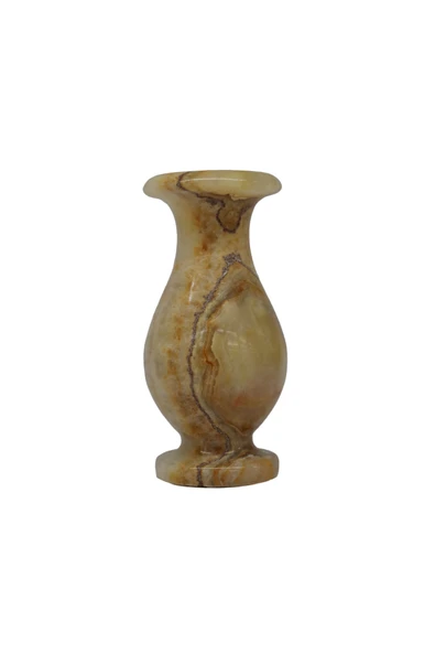 taru pasaj Oniks Doğal Taş Lale Vazo - Şık ve Doğal Dekorasyon - Resim 3