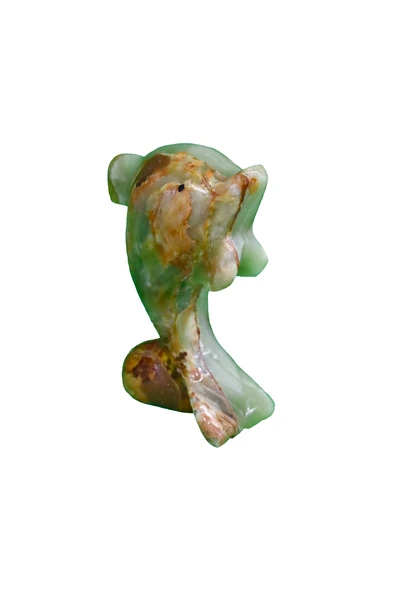 taru pasaj Doğal Oniks Taş Dekoratif Yunus Figürü - El Yapımı Şık Hediyelik Eşya