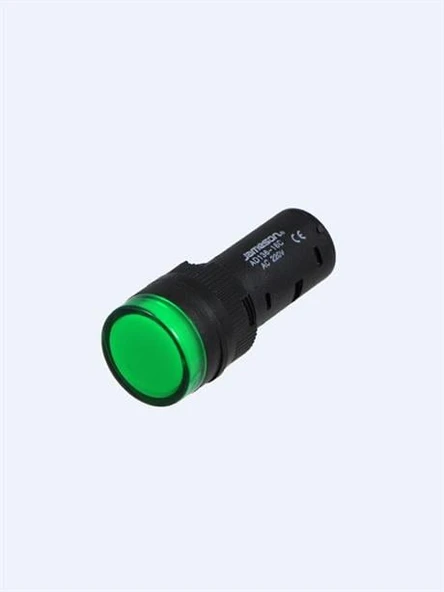 Jameson 22mm Ledli Sinyal Lambası Yeşil 220V ( 5 ADET ) ürün görseli 1