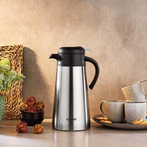 Schafer Kitchenhouse Silver Termos 2 L-Inox ürün görseli