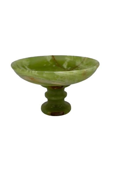 taru pasaj El Yapımı Dekoratif Oniks Doğal Taş Ayaklı Çanak | Şık Dekor & Özel Hediye ürün görseli