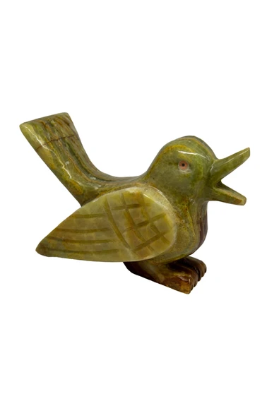 Oniks Doğal Taş Kuş Fiğürlü Biblo - Dekoratif Kuş Biblo - Resim 3