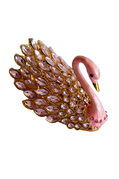 taru pasaj Kristal Taşlı Kuğu Biblo – Metal Dekoratif Figür, Hediyelik, Mavi | Pembe | Beyaz Renk Seçenekleri ürün görseli