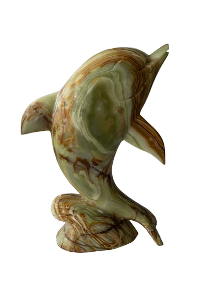 taru pasaj El Yapımı Oniks Taşından 2'li Yunus Heykeli - Deniz Esintisi ile Ev Dekorasyonu - Resim 5