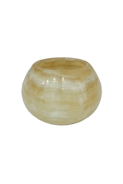 taru pasaj El Yapımı Doğal Oniks Taş Hacıyatmaz Mumluk – Zarif ve Dayanıklı - 2