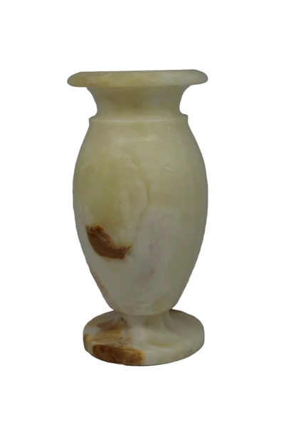 taru pasaj "Doğal Oniks Küp Model Vazo – 20 cm El Yapımı Dekoratif Tasarım" - Resim 4