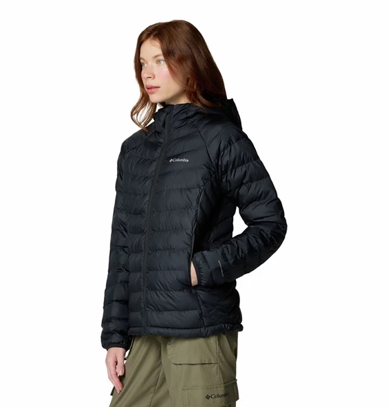 Columbia Powder Lite™ II Hooded Jacket Siyah Kadın Outdoor Mont WK8123 - Resim 3