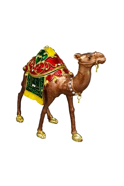 taru pasaj Kristal Taş İşlemeli Metal Deve | Benzersiz Hediyelik Biblo ürün görseli