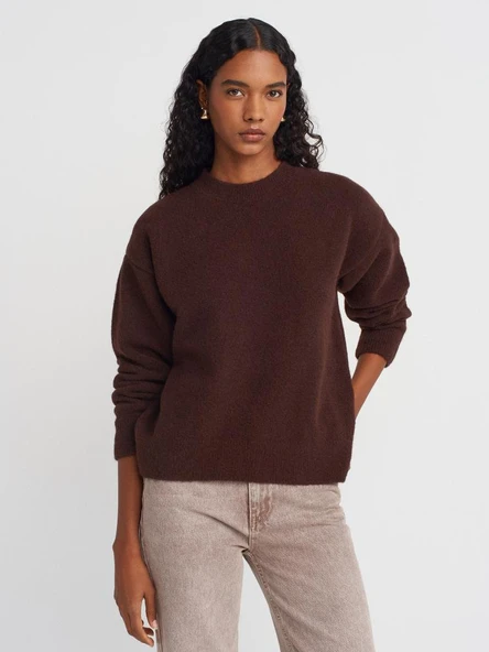 10640 DİLVİN BİSİKLET YAKA YUMUŞAK DOKULU TRİKO KAZAK - Resim 6