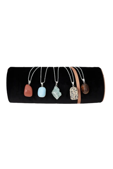 taru pasaj Doğal Akik Kolye Ucu ve Zinciri - Enerjinizi Dengeleyin - 4