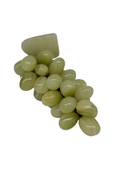 Oniks Taş Üzüm Salkım - Doğal Taş Damarlı Akik Üzüm Salkım ürün görseli