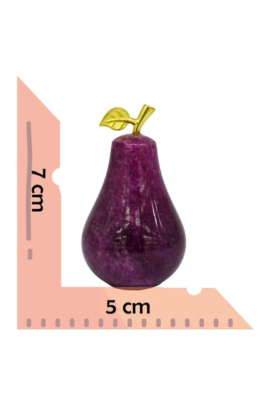 taru pasaj Renkli Dekoratif Armut Figürleri – Taş Tasarım 4'lü Set - Resim 3