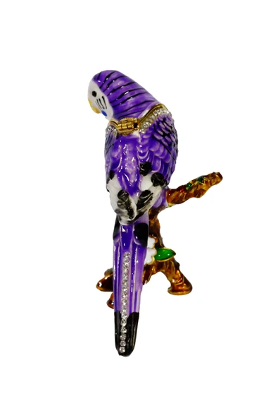 hediye "metal Papağan Biblosu -3 Farklı Renk Varyantlı, Kristal Taşlı Dekoratif Biblo - 8 Cm" ürün görseli