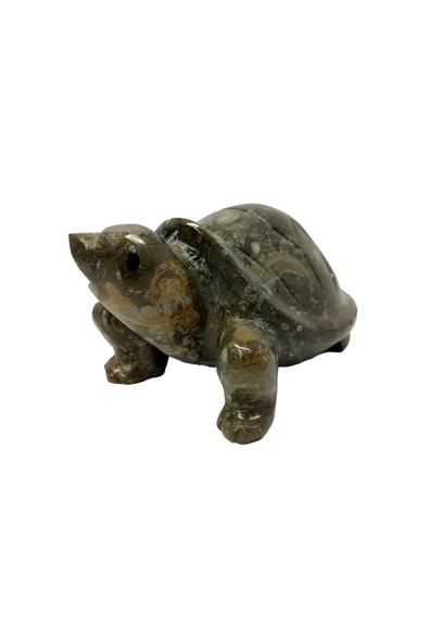 Oniks Fansi Kablumbağa - Doğal Taş Hayvan Fiğürü - 2