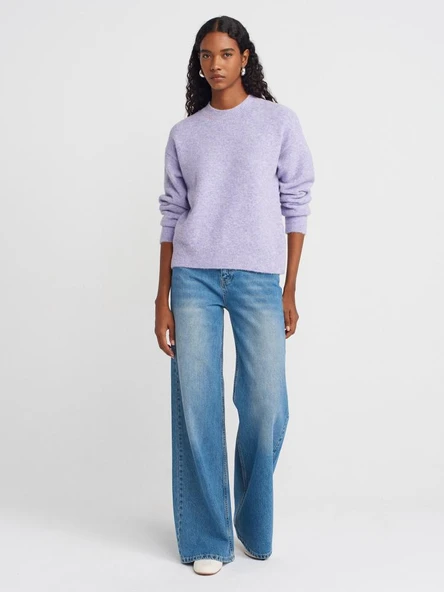 10640 DİLVİN BİSİKLET YAKA YUMUŞAK DOKULU TRİKO KAZAK - Resim 5