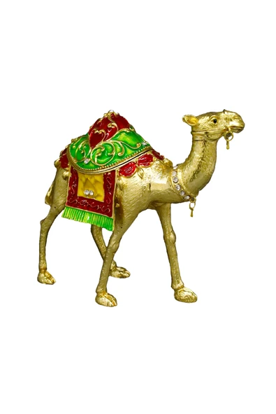 taru pasaj Kristal Taş İşlemeli Metal Deve | Benzersiz Hediyelik Biblo ürün görseli