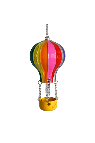 taru pasaj Renkli El Yapımı Metal Balon Biblo – Cappadocia Temalı Dekoratif Obje - Orta Boy ürün görseli