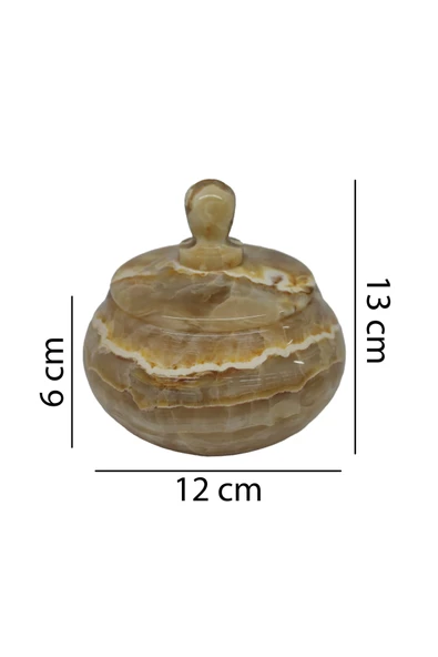 taru pasaj "El Yapımı 5 İnç Oniks Şekerlik - Dekoratif ve Şık" - Resim 2