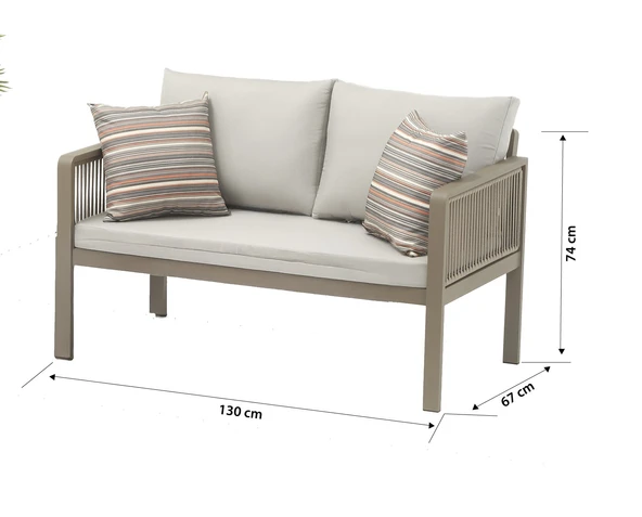 Genova Bahçe Balkon İkili Koltuk - Resim 2