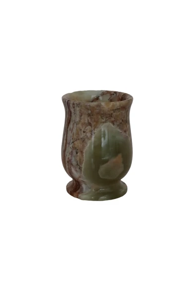 taru pasaj Doğal Oniks Taşından El Yapımı Bardak – 5x7 cm Şık Sunum ve Dekorasyon - Resim 3