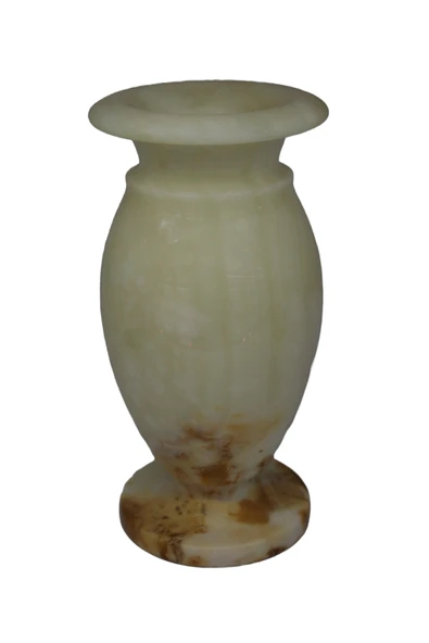 taru pasaj "Doğal Oniks Küp Model Vazo – 20 cm El Yapımı Dekoratif Tasarım" ürün görseli