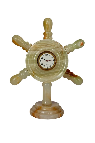 taru pasaj Oniks Doğal Taş Masa Saati – Şık ve Dekoratif Dümen Saat ürün görseli