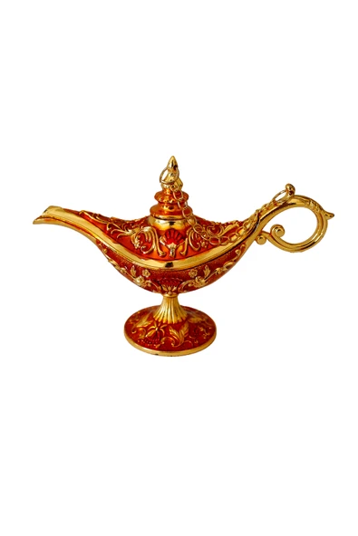 taru pasaj Dekoratif Alaaddin Sihirli Lambası - Vintage Tasarım, 13x8.5 cm - Resim 4