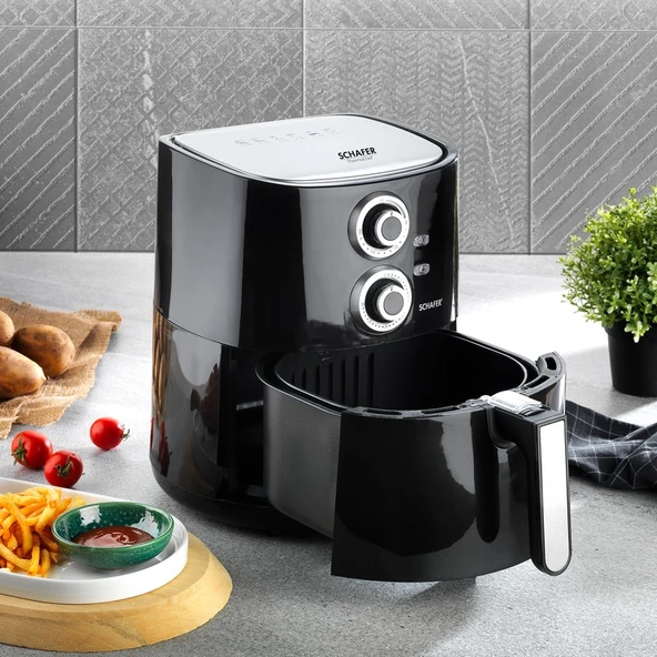 Schafer Thermochef Manuel Airfryer/Sıcak Hava Fritözü-Siyah ürün görseli