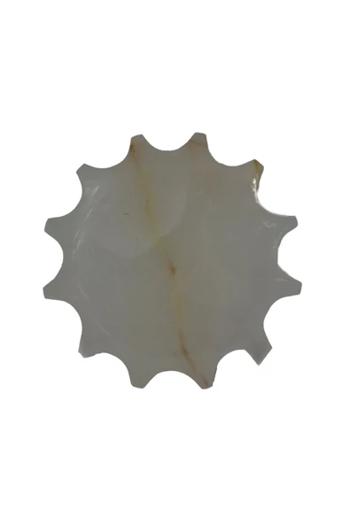 taru pasaj Oniks Doğal Taş Teslim Taşı - 15 cm Çapında El Yapımı Özel Tasarım - Resim 6