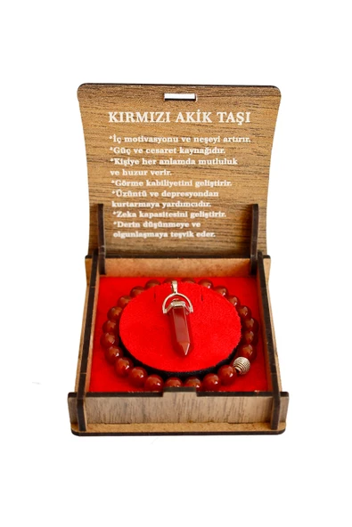 taru pasaj Kırmızı Akik Doğal Taş Bileklik – Enerji Dengeleyici, Şık ve Özgün Tasarım - Resim 2