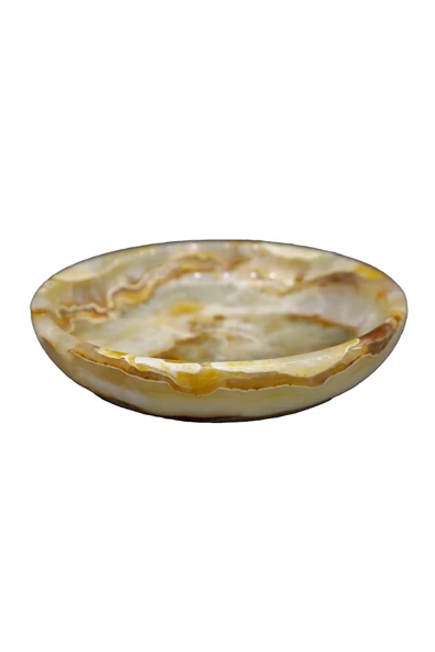 taru pasaj Doğal Oniks Taş Kase – Dekoratif & Şık 15 cm Çanak - 2