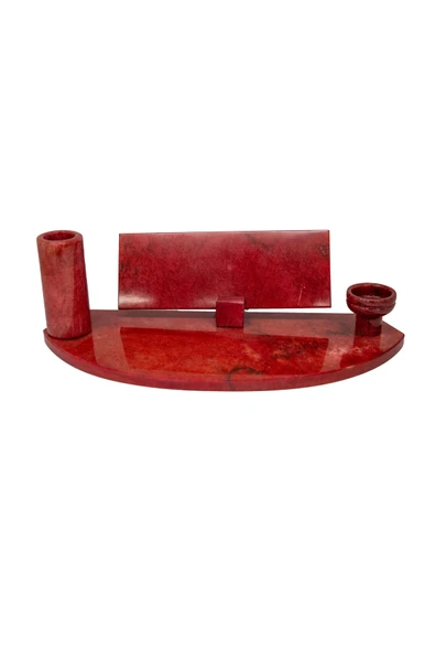 Onyx Düz Kalemlikli ve İğnelikli Masa İsimliği