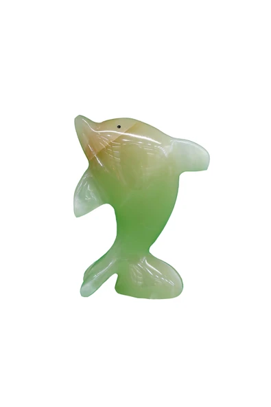 taru pasaj Doğal Oniks Taş Dekoratif Yunus Figürü - El Yapımı Şık Hediyelik Eşya