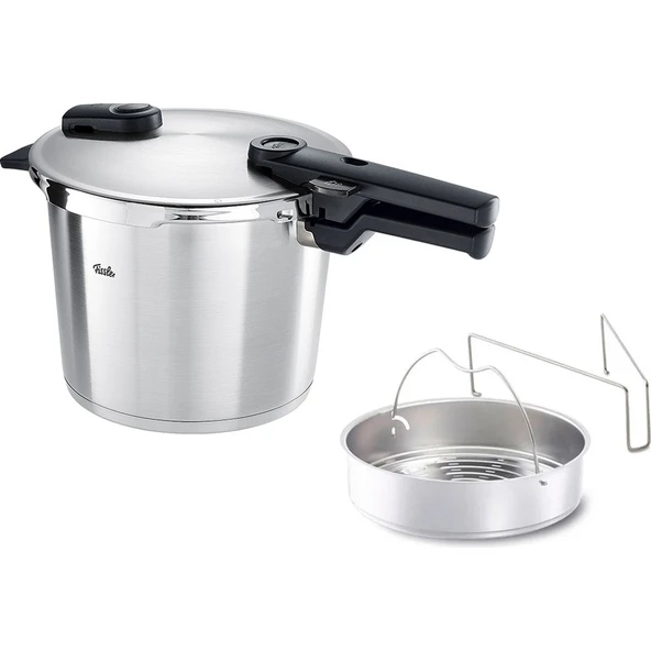 Fissler Vitaquick Premium 6 Litre Düdüklü Tencere + Buharda Pişirme Aparatı ürün görseli