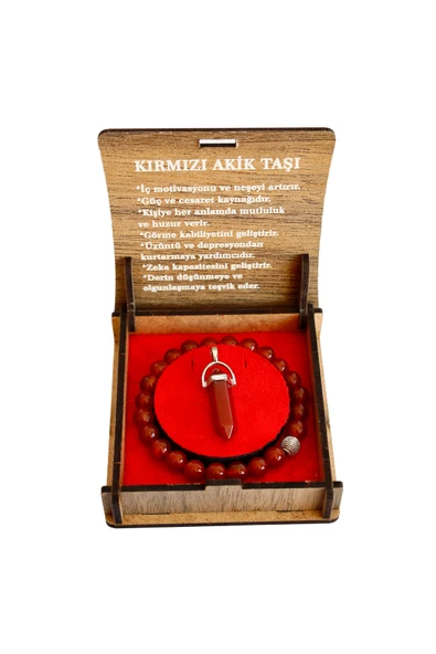 taru pasaj Kırmızı Akik Doğal Taş Bileklik – Enerji Dengeleyici, Şık ve Özgün Tasarım ürün görseli