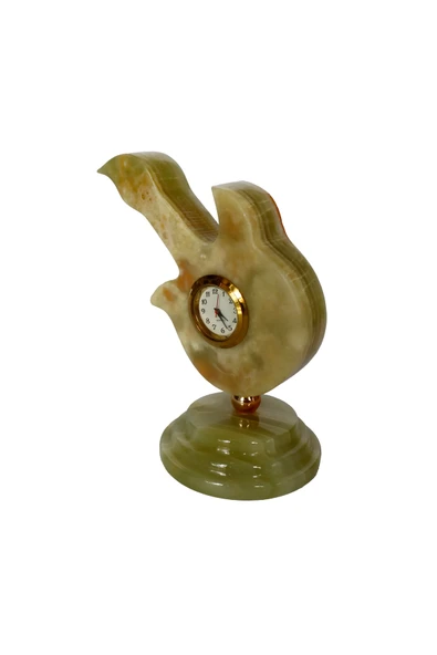 taru pasaj El Yapımı Oniks Taş Gitar Tasarımlı Masa Saati - Dekorasyon ve Hediye İçin İdeal - Resim 2