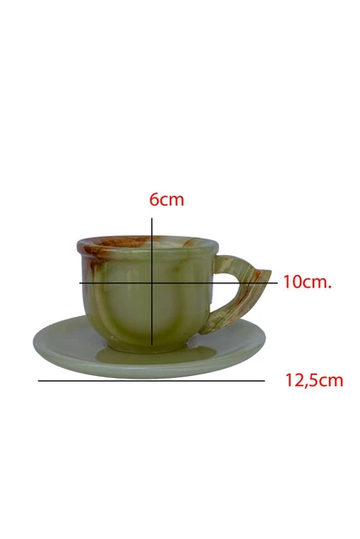 Oniks "el Yapımı Doğal Taş Türk Kahvesi Fincanı - Şıklık Ve Doğallığı Bir Arada Yaşayın" - Resim 3