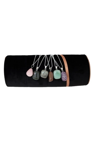 hediye "sodalite Doğal Taşı Kalp Kolye (ZİNCİRLİ) - Zihinsel Netlik Ve Enerji Veren Takı" - Resim 3