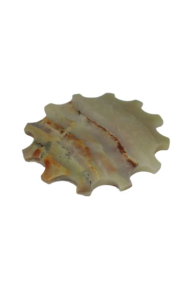 taru pasaj Oniks Doğal Taş Teslim Taşı - 15 cm Çapında El Yapımı Özel Tasarım - Resim 4