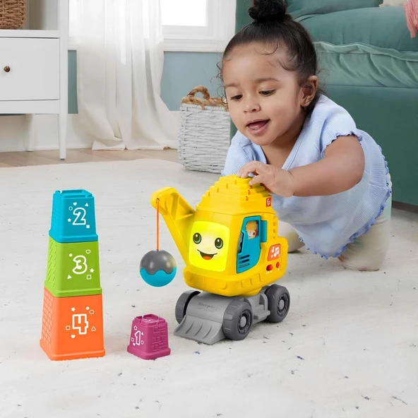 Fisher Price Sesli ve Işıklı Eğitici Vinç HWY62 - Resim 5