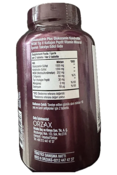 Orzax Cosakondrin Plus 90 Tablet - Resim 4
