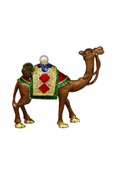 taru pasaj Metal Kristal Taş İşlemeli Dekoratif Deve Biblosu - Şık ve Benzersiz Tasarım - 2