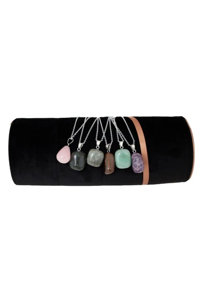 hediye Kristal Kuvars Kalp Model Doğal Taş Kolye Ve Zincir - Şifa Ve Zarafet Veren Takı - Resim 5