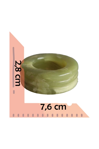 taru pasaj Özgün El Yapımı Oniks Doğal Taş Kül Tablası – Dekoratif 3 Katmanlı Küllük 7,6 cm - Resim 2