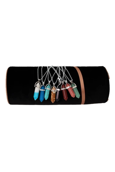 hediye "fosforlu Açık Yeşil Doğal Taş Çivi Kolye - Zincir Dahil Zarif Ve Modern Tasarım" - 3