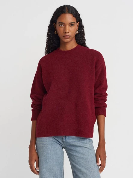 10640 DİLVİN BİSİKLET YAKA YUMUŞAK DOKULU TRİKO KAZAK - Resim 8