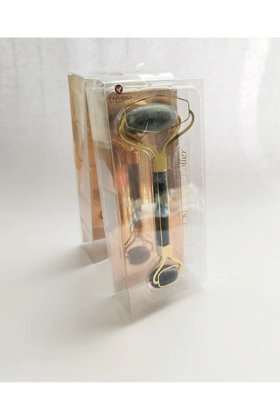 Çift Taraflı 2li Cilt Yüz Masaj Aleti Roller Yeşim Taşı - Resim 2