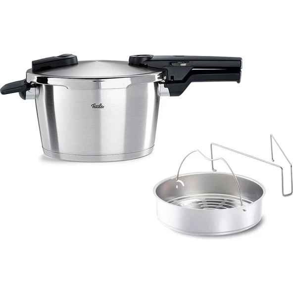 Fissler Vitaquick Premium 4,5 Litre Düdüklü Tencere + Buharda Pişirme Aparatı ürün görseli